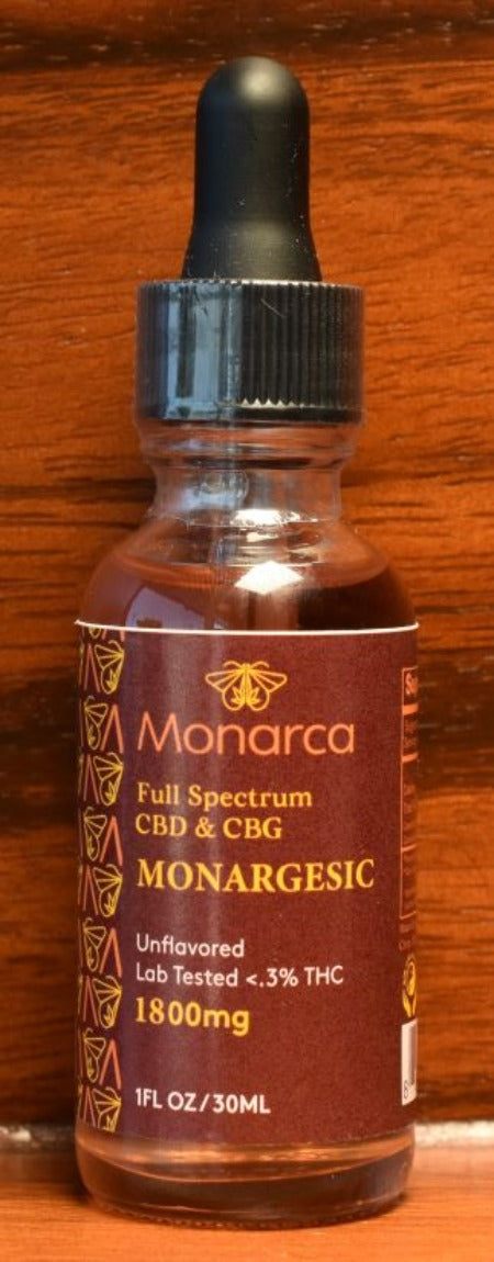 MONARGESIC - Full Spectrum CBD + CBG - 1oz - 1,800mg